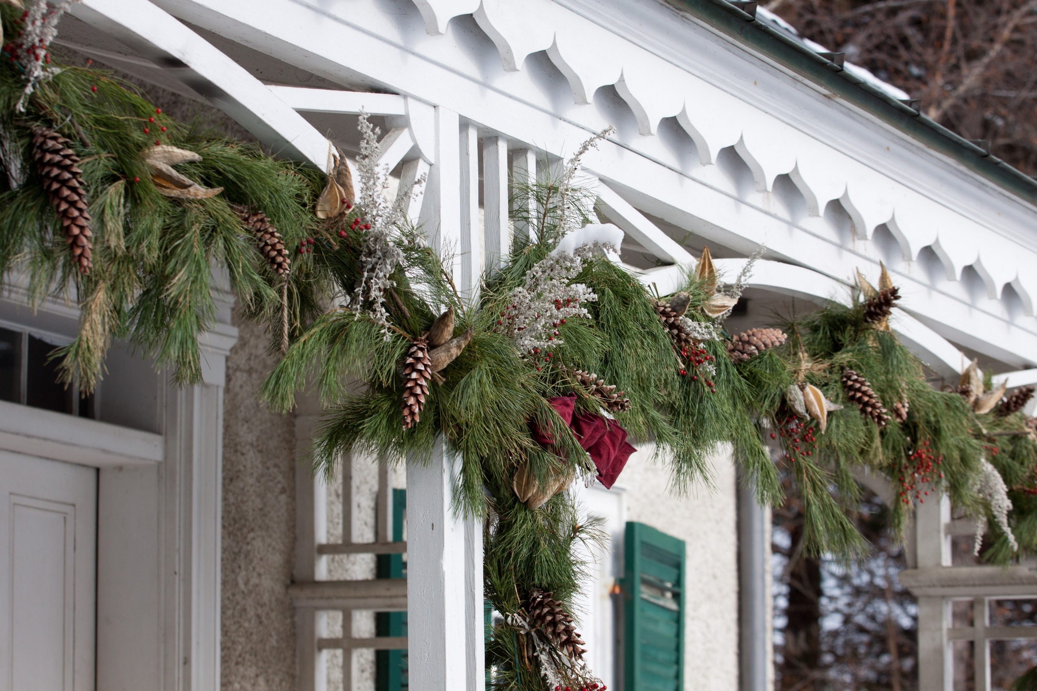 Fresh greenery garlands